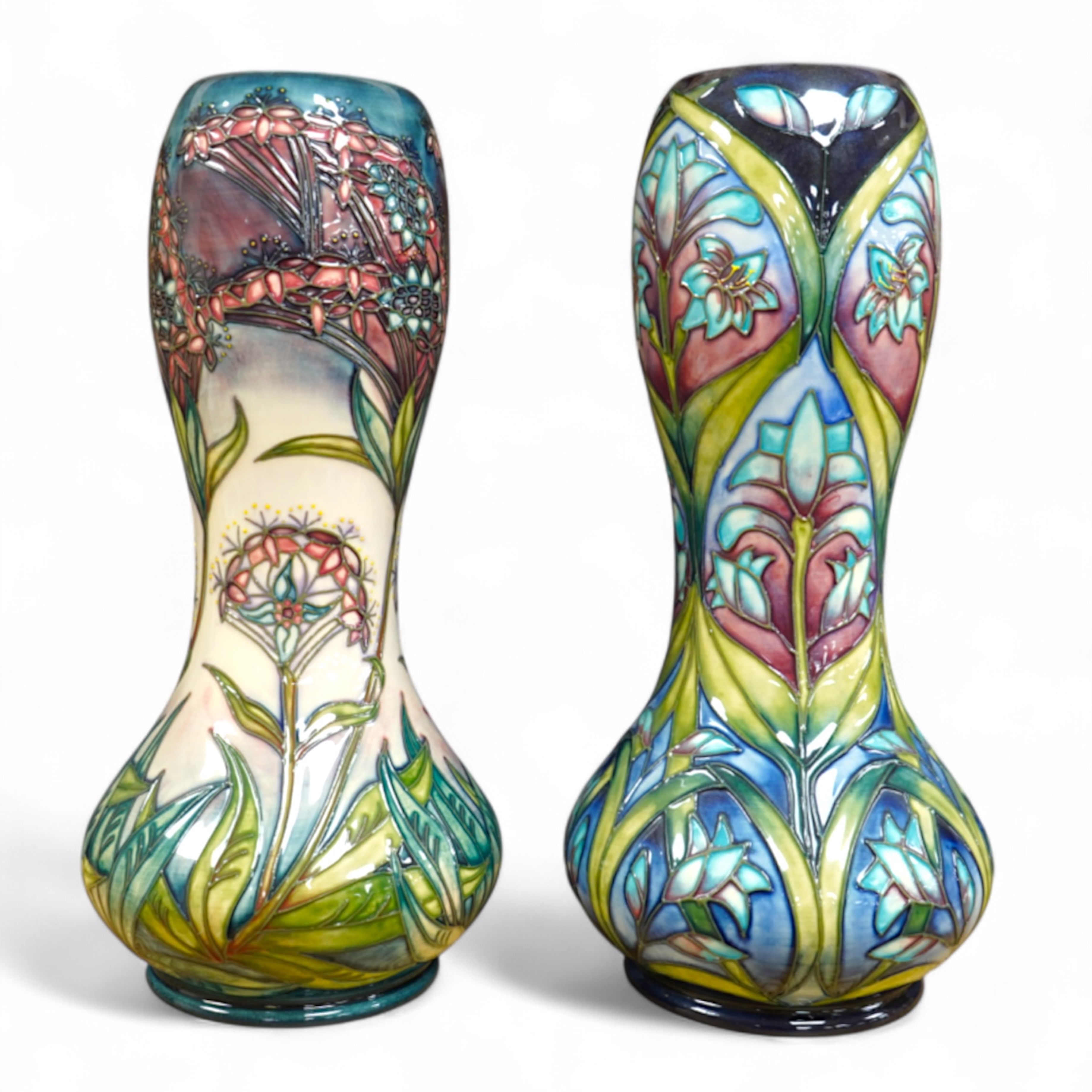 Two Moorcroft vases: ‘Cleopatra’ and ‘Gypsy’ patterns, boxed